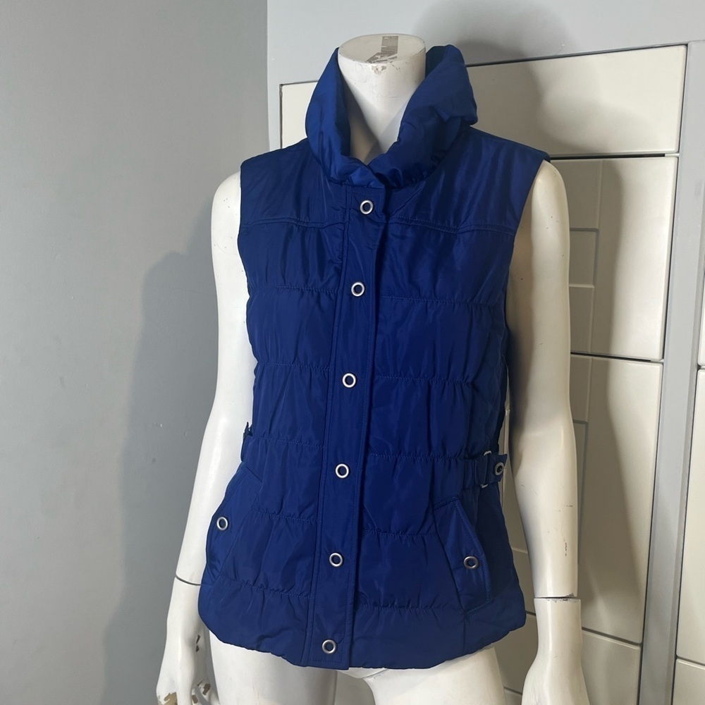 NEW with Tags. Tribal. Small. Blue. Puff vest. Snap closure. Pockets. Lined.